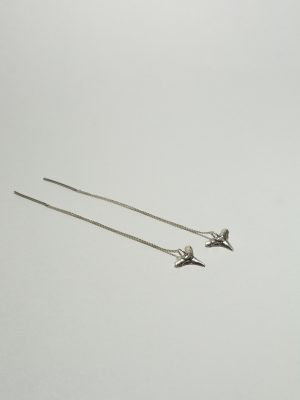 Diente Tiburon - Aretes colgantes en plata 925