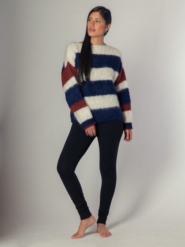 Striped Sweater - Sweater de alpaca
