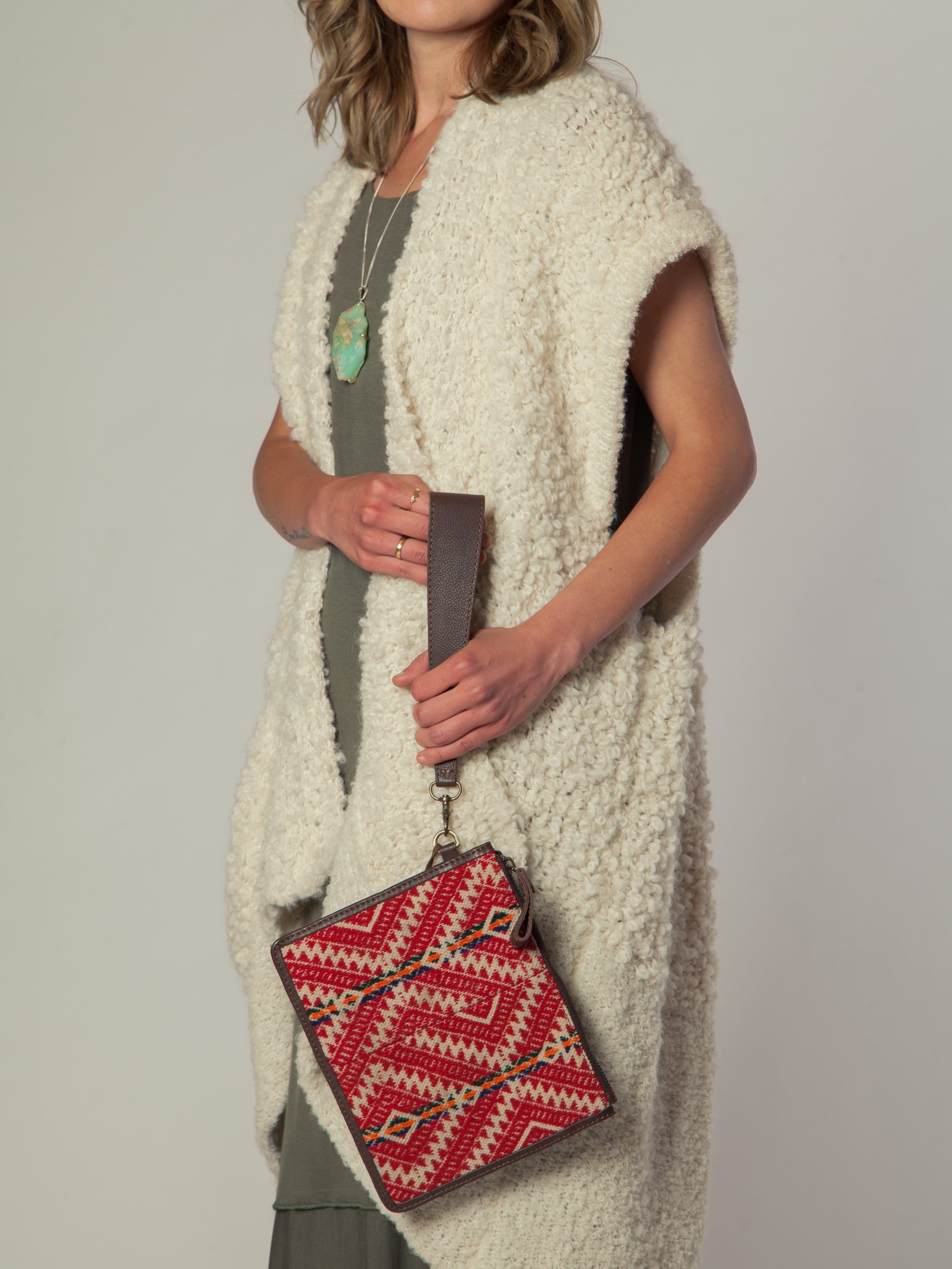 Porta Documentos - Cuero y telar